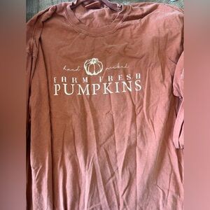 Pumpkins Comfort Colors Oversized Long Sleeve Fall Shirt